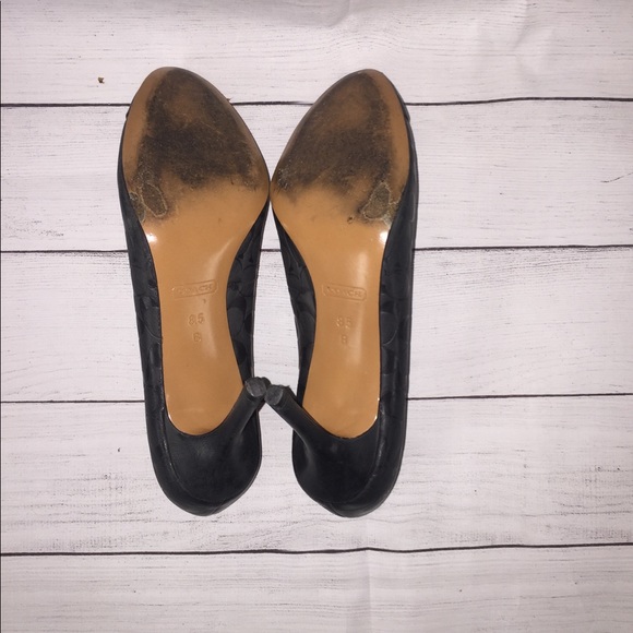 Coach Natassia Goat/Black embossed Leather heel - Picture 7 of 9